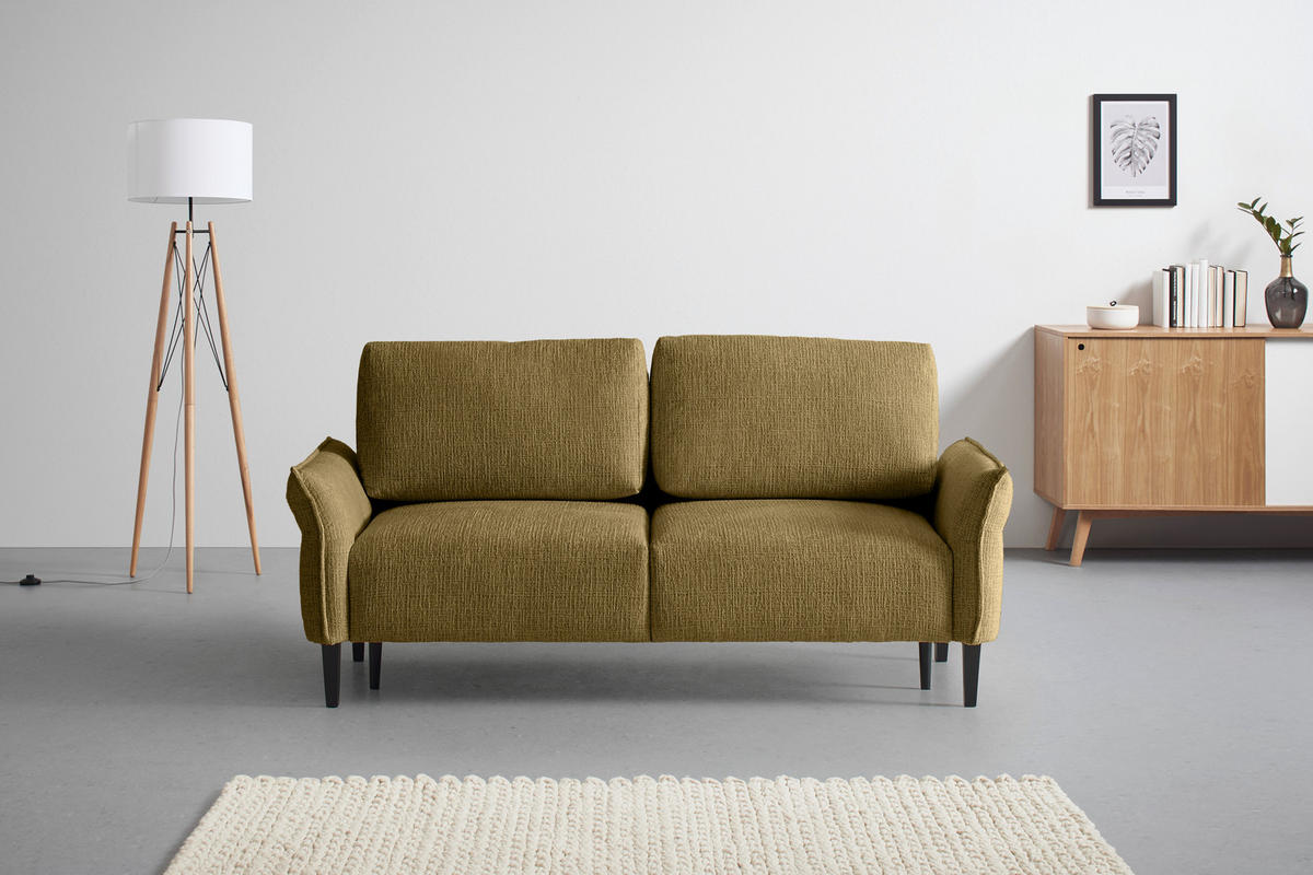 3-SITS SOFFA i vävt tyg olivgrön  - olivgrön/svart, Modern, trä/textil (183/85/92cm) - MID.YOU