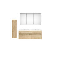 BADEZIMMER  in 150 cm  - Eichefarben/Weiß, KONVENTIONELL, Keramik/Holzwerkstoff (150cm) - Puris