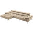 WOHNLANDSCHAFT in Textil Beige - Chromfarben/Beige, Design, Textil/Metall (190/329cm) - Beldomo Style WOHNLANDSCHAFT in Textil Beige - Chromfarben/Beige, Design, Textil/Metall (190/329cm) - Beldomo Style