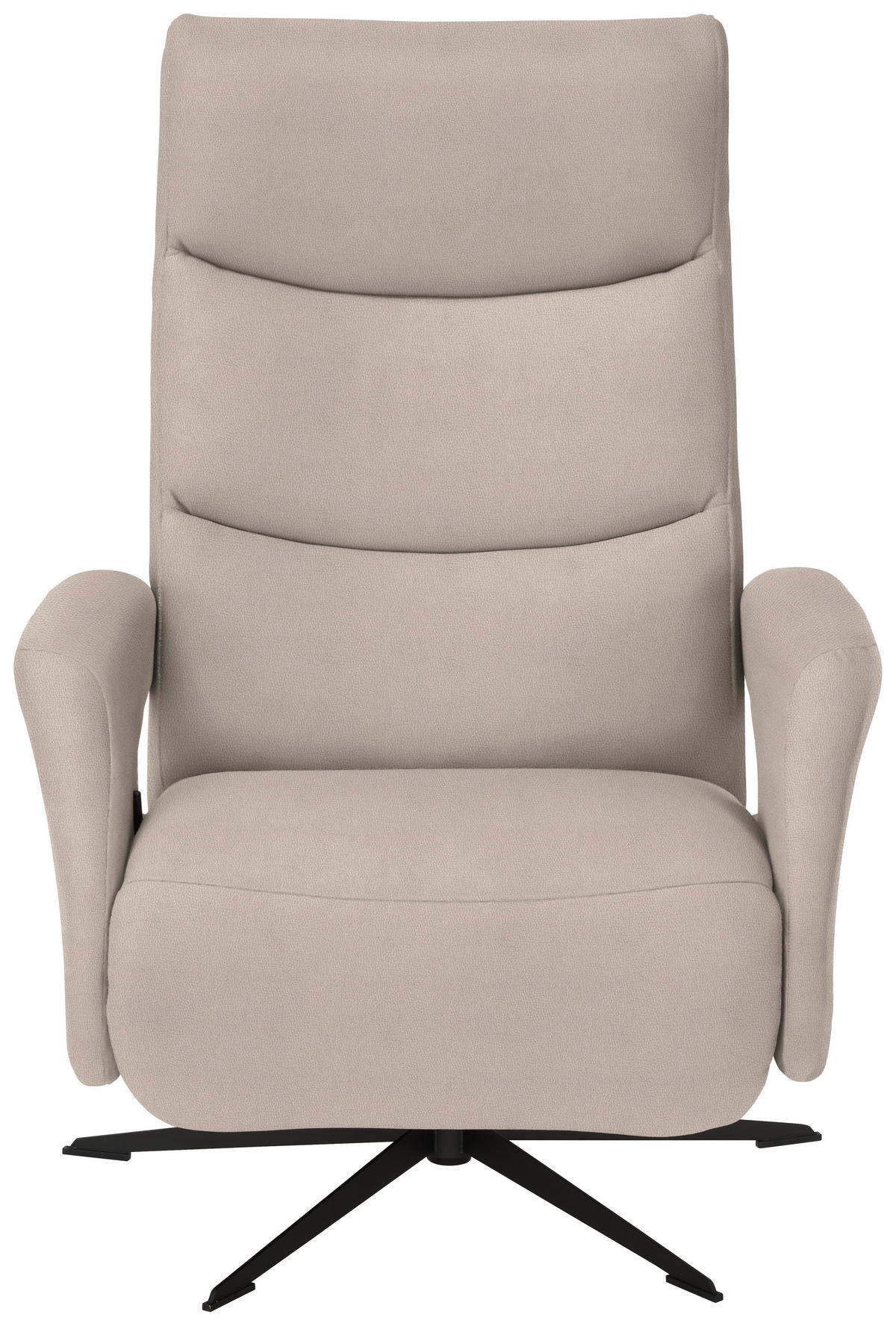 RELAXSESSEL in Textil Taupe  - Taupe/Schwarz, Design, Textil/Metall (75/106/89cm) - Welnova
