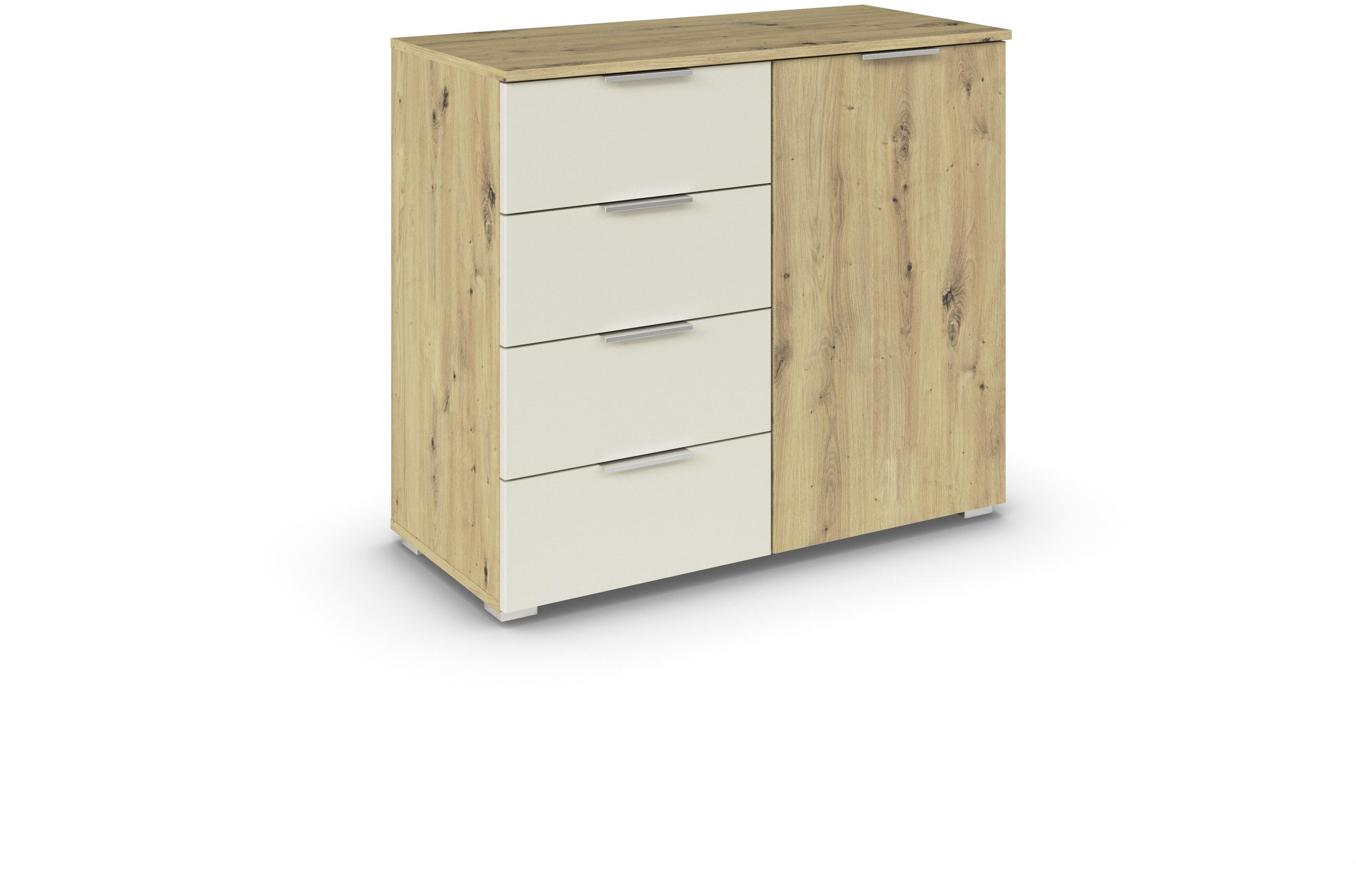 KOMMODE  in 93/81/42 cm  - Champagner/Silberfarben, MODERN, Holzwerkstoff/Metall (93/81/42cm) - Boxxx