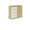 KOMMODE 93/81/42 cm  in Champagner, Eiche Artisan  - Champagner/Silberfarben, Modern, Holzwerkstoff/Metall (93/81/42cm) - Boxxx