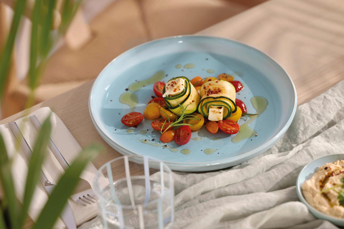 SPEISETELLER Perlemor Aqua    - Hellblau, Basics, Keramik (26/26/7cm) - Villeroy & Boch