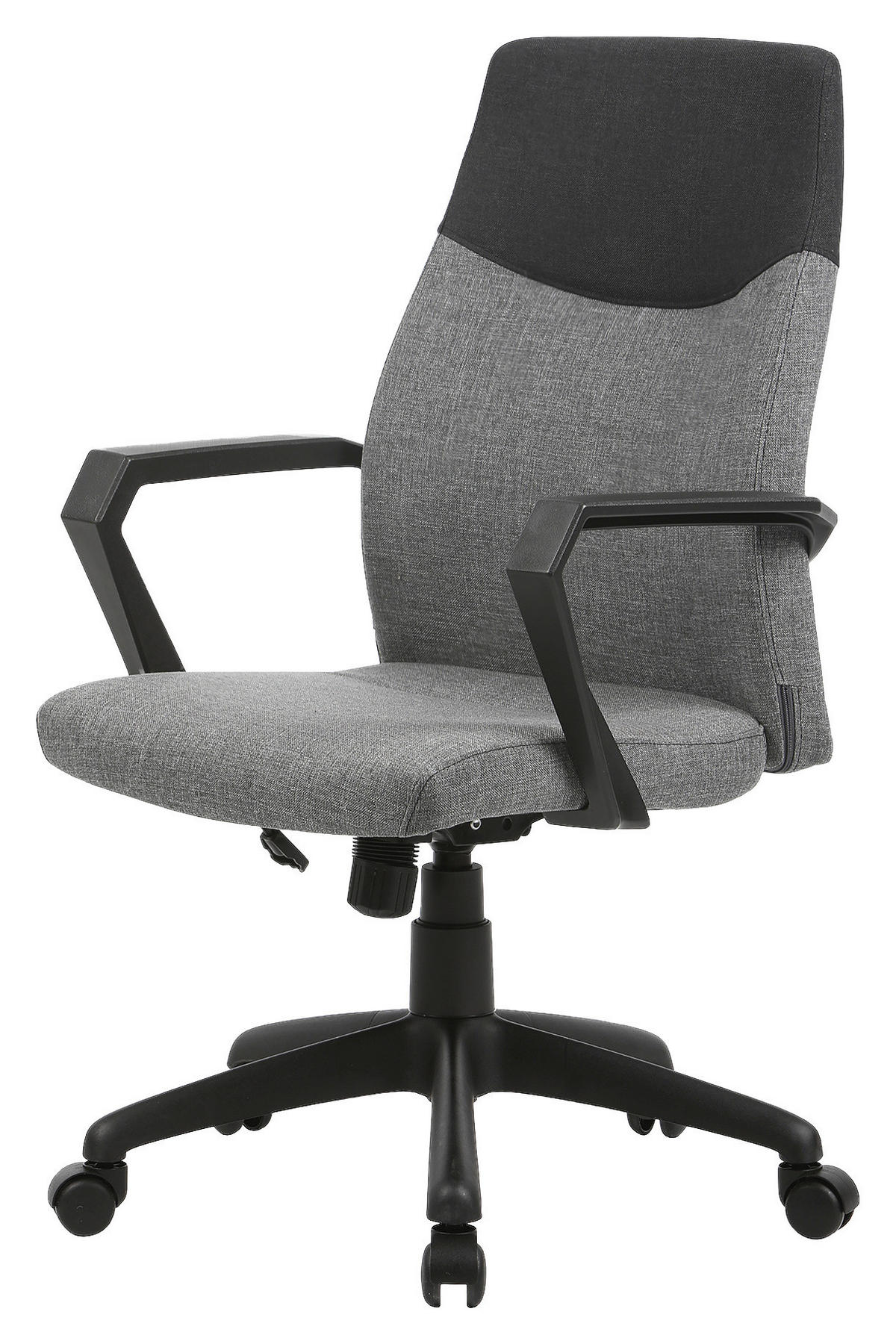 DREHSTUHL  in Webstoff Grau  - Schwarz/Grau, LIFESTYLE, Kunststoff/Textil (58/106,5/56cm) - MID.YOU