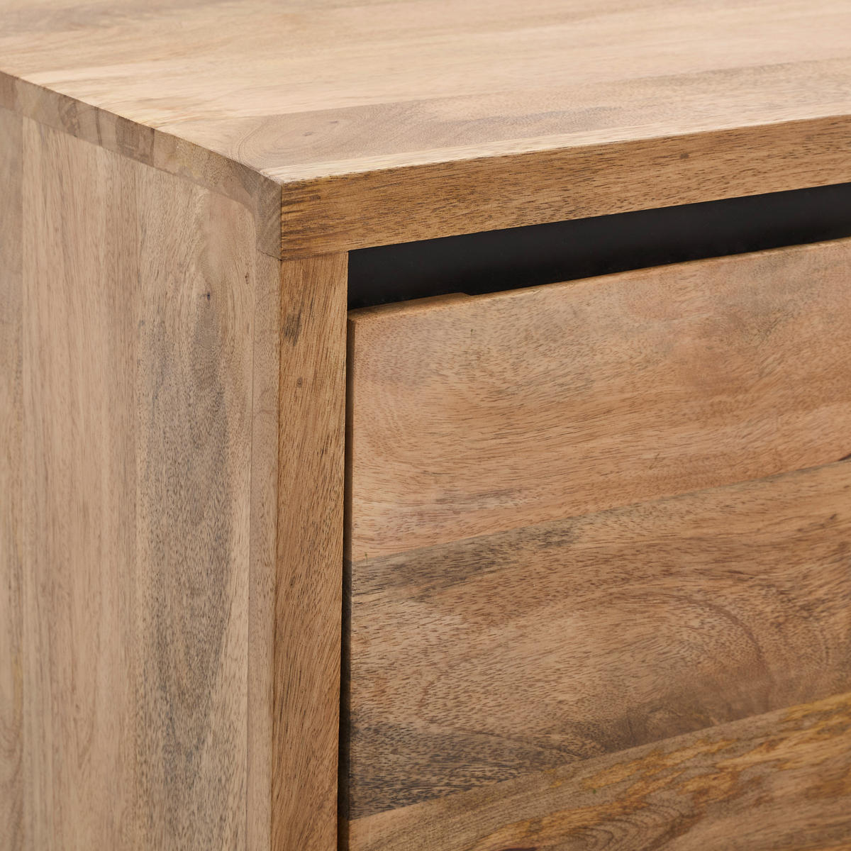 SIDEBOARD Ankara  in 207/86/42 cm  - Schwarz/Naturfarben, KONVENTIONELL, Holz/Metall (207/86/42cm) - Livetastic