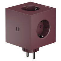 STECKDOSENWÜRFEL - Bordeaux, Basics, Kunststoff (7,6/7,6/11,3cm) - AVOLT