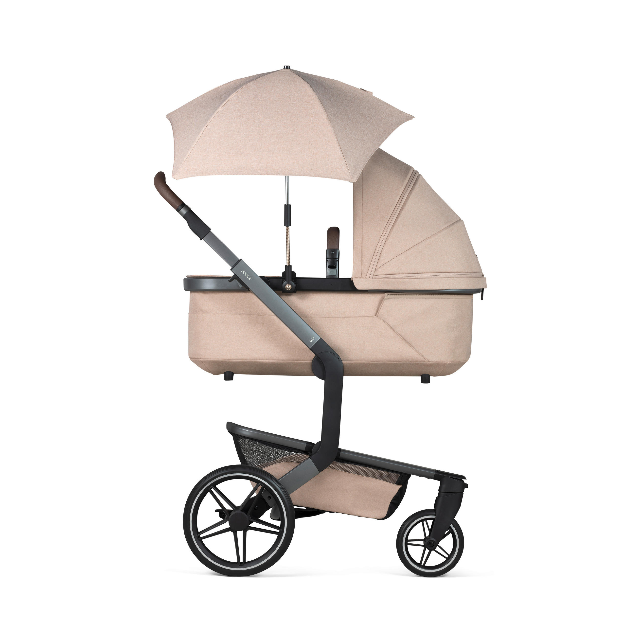 KINDERWAGENSONNENSCHIRM  - Taupe/Silberfarben, Basics, Textil/Metall (68/64/59cm) - Joolz
