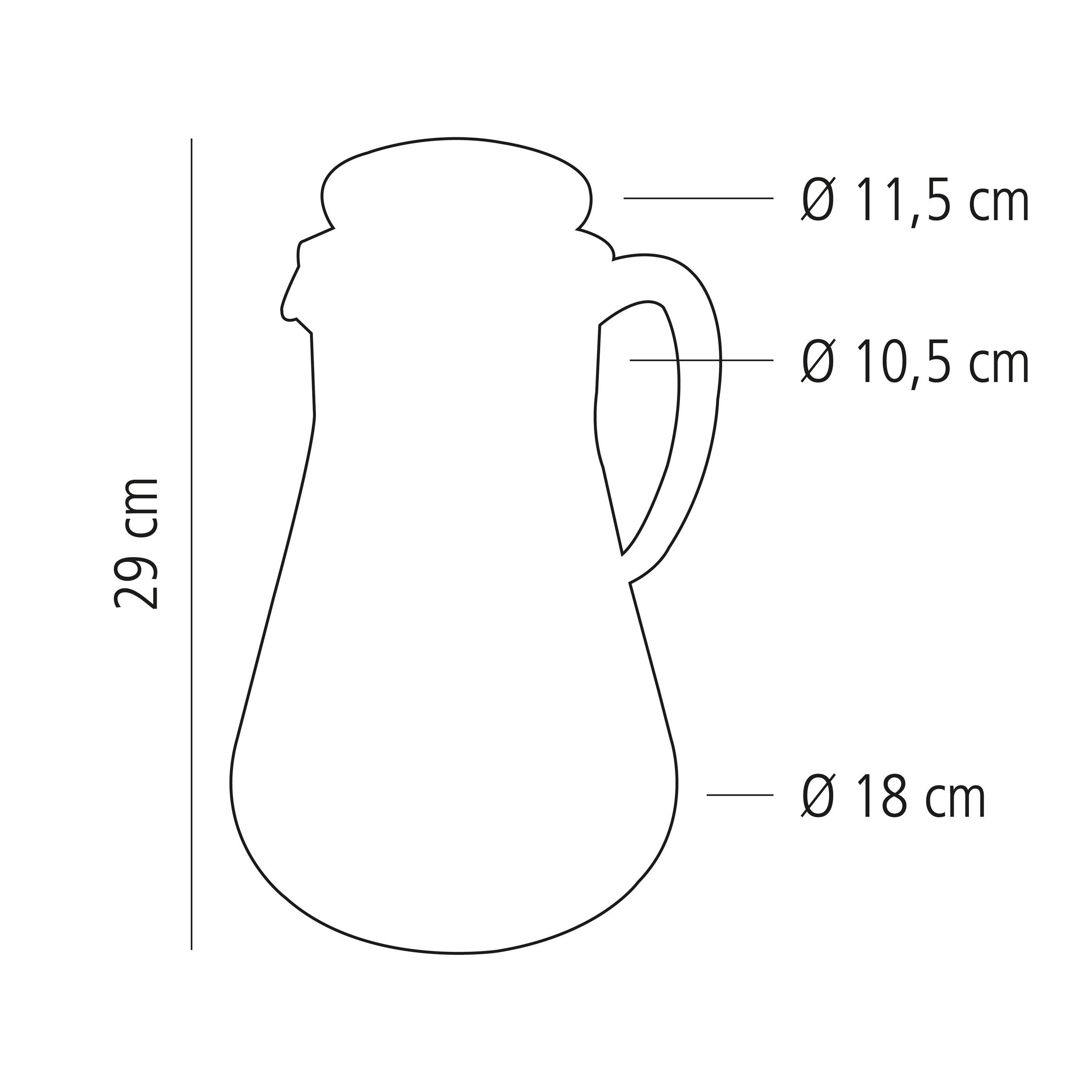 WASSERKARAFFE 3 L    - Transparent, Basics, Kunststoff (18/18/29cm)