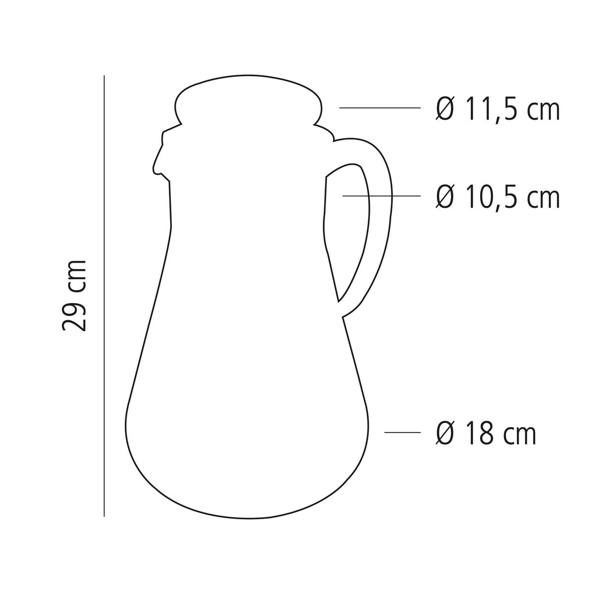 WASSERKARAFFE 3 L    - Transparent, Basics, Kunststoff (18/18/29cm)
