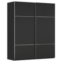 SCHWEBETÜRENSCHRANK in Schwarz  - Chromfarben/Schwarz, Konventionell, Holzwerkstoff/Metall (162/223/68cm) - Novel