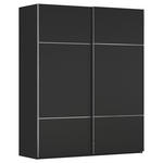 SCHWEBETÜRENSCHRANK 162/223/68 cm 2-türig Schwarz  - Chromfarben/Schwarz, KONVENTIONELL, Holzwerkstoff/Metall (162/223/68cm) - Novel