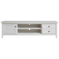 LOWBOARD  180/51/40 cm 2 Schublade(n) stehend  - Weiss/Anthrazit, Natur, Holz/Metall (180/51/40cm) - Linea Natura