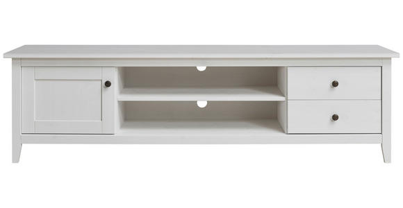 LOWBOARD  180/51/40 cm 2 Schublade(n) stehend  - Anthrazit/Weiß, Natur, Holz/Metall (180/51/40cm) - Linea Natura