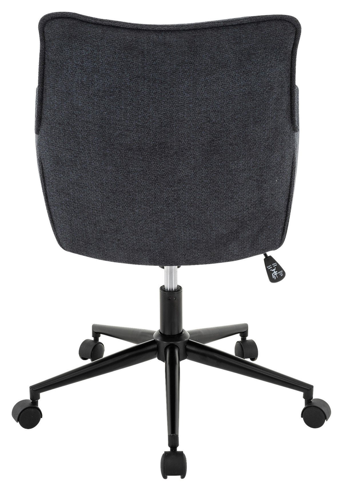 DREHSTUHL Webstoff Anthrazit, Schwarz  - Anthrazit/Schwarz, Design, Kunststoff/Textil (57/84/92/64cm) - Novel