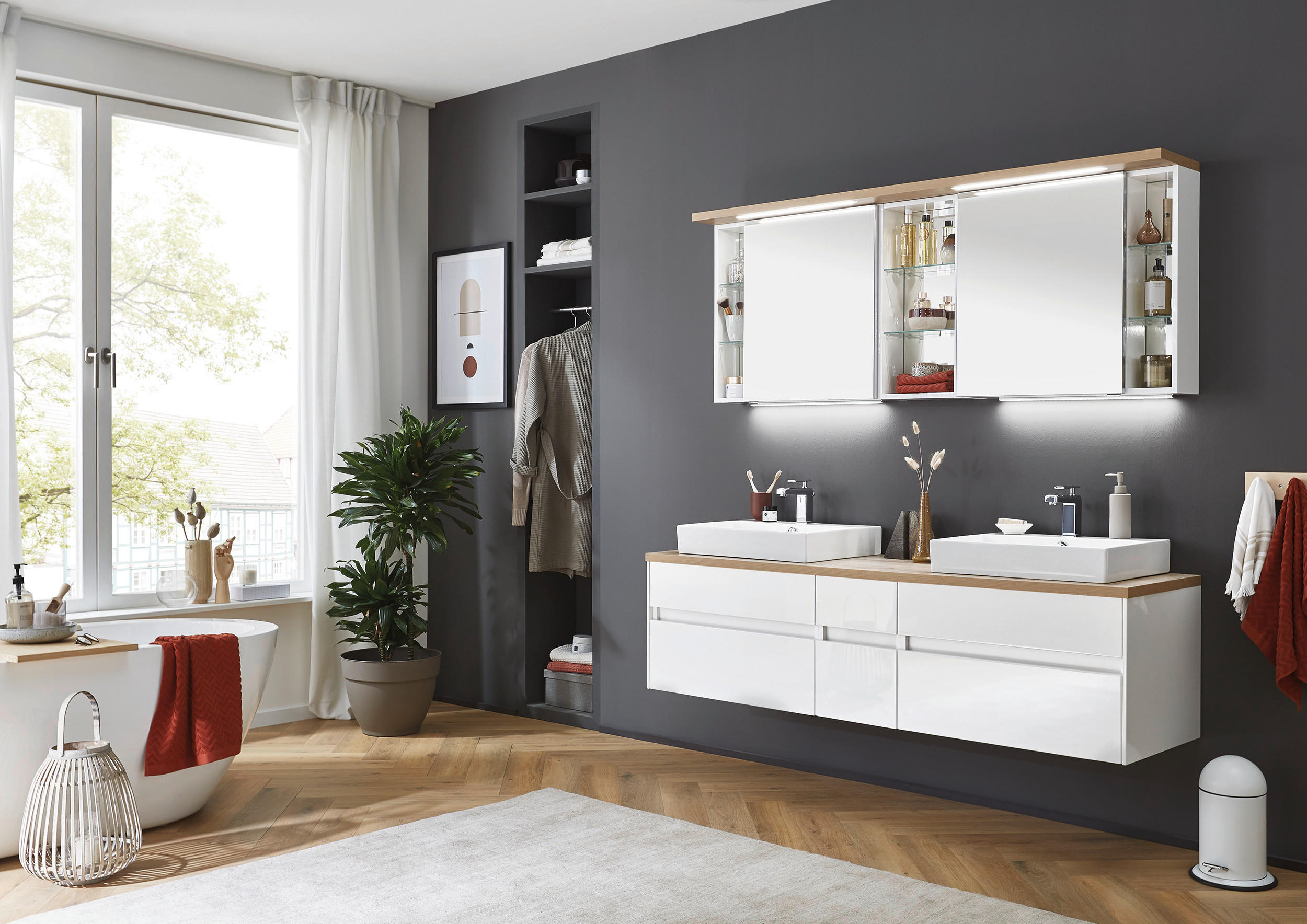 WASCHTISCHKOMBI 173 cm  - Design, Keramik/Holzwerkstoff (173cm) - Novel