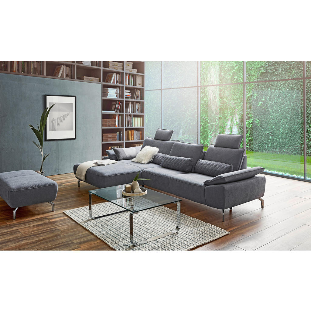 Thumbnail - Musterring Ecksofa MR 270, Currygelb, Textil, 3-Sitzer, Ottomane links, L-Form, 335x181 cm, Goldenes M, Typenauswahl, Le...