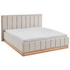 POLSTERBETT Beleuchtung Beige 180/200 cm  - Eichefarben/Beige, Basics, Holzwerkstoff/Textil (180/200cm) - Chameo