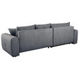ECKSOFA  in Velours Dunkelgrau  168/298 cm  - Dunkelgrau/Schwarz, KONVENTIONELL, Kunststoff/Textil (168/298cm) - Carryhome
