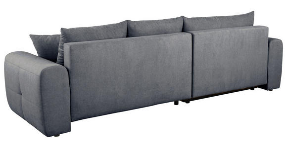 ECKSOFA  in Velours Dunkelgrau  168/298 cm  - Dunkelgrau/Schwarz, KONVENTIONELL, Kunststoff/Textil (168/298cm) - Carryhome