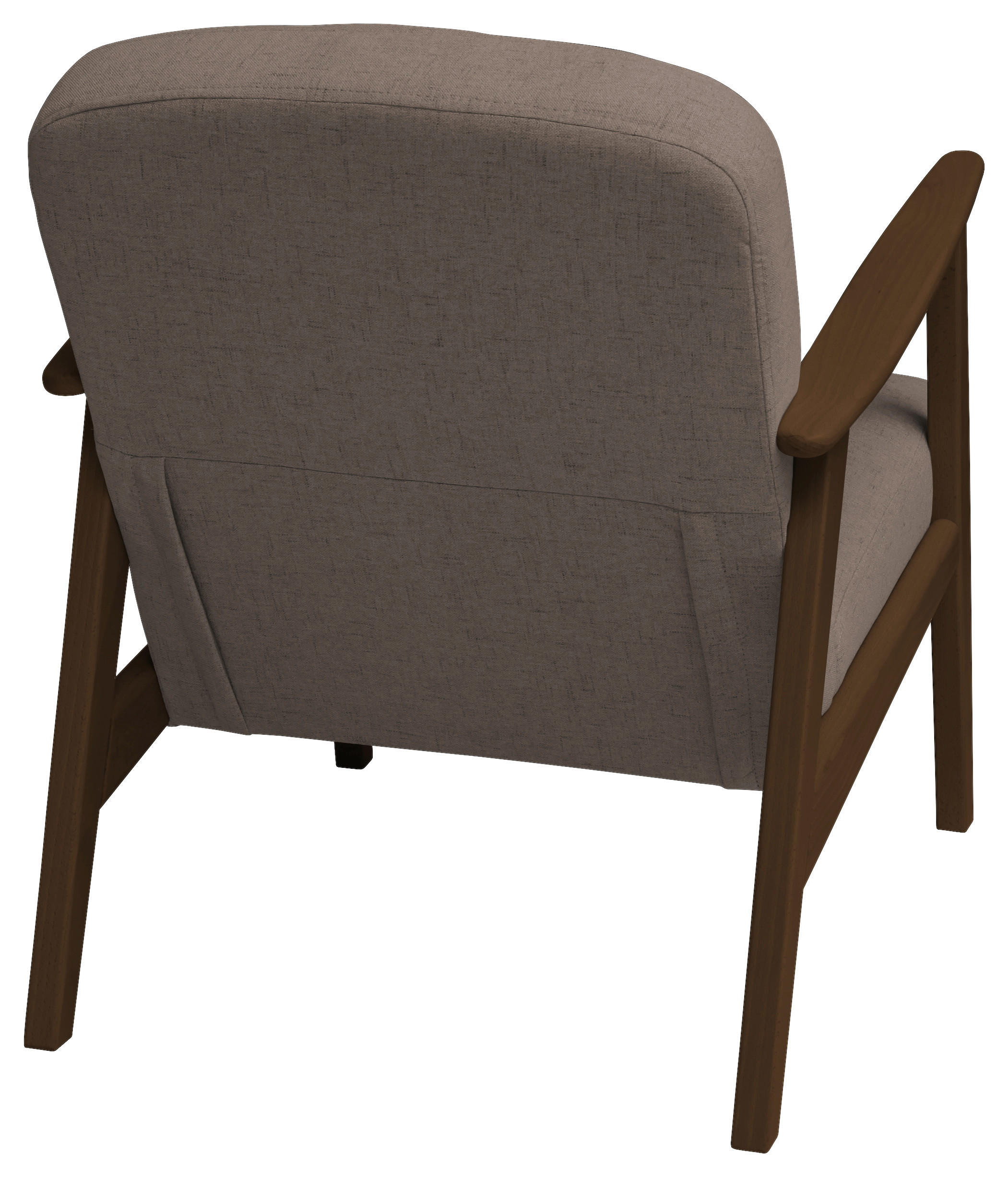 FOTELJA 63/78/78 cm , svetlobraon, tamnobraon  - tamnobraon/svetlobraon, Prirodno, tekstil/drvo (63/78/78cm) - Carryhome