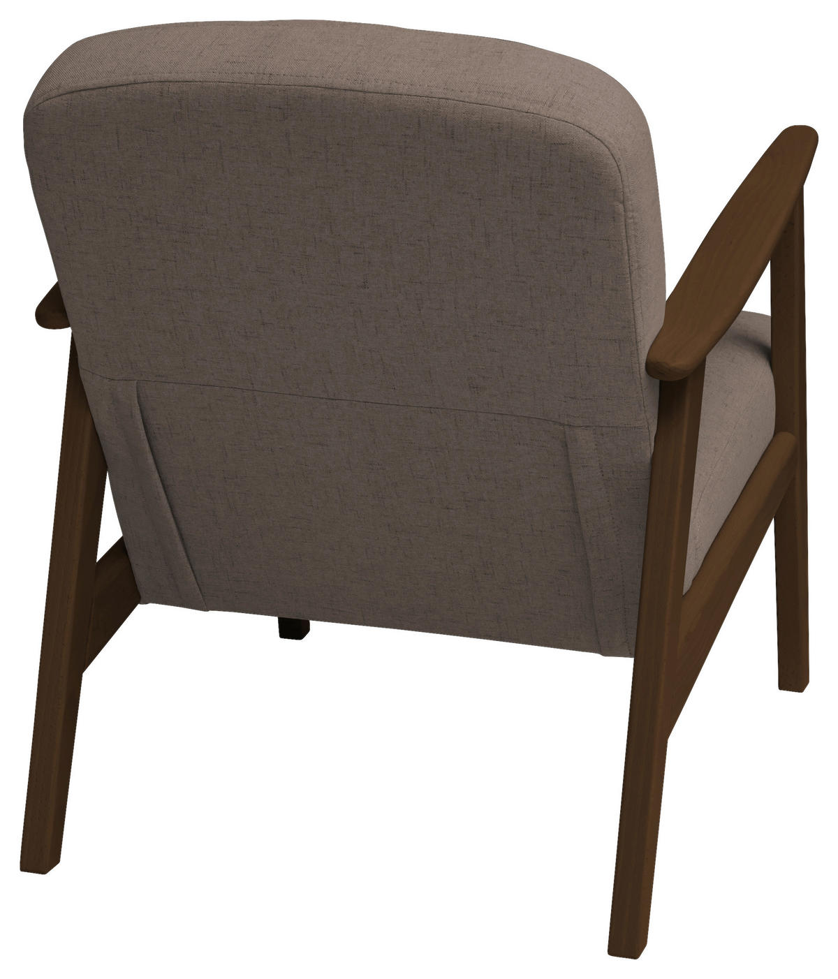 SESSEL Webstoff Hellbraun, Dunkelbraun    - Hellbraun/Dunkelbraun, Natur, Holz/Textil (63/78/78cm) - Livetastic