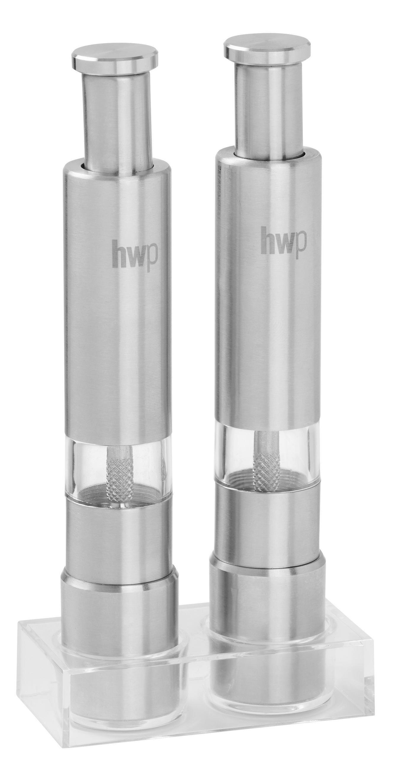 SALZ- UND PFEFFERMÜHLE 7,8/15,6 cm   - Edelstahlfarben, Basics, Metall (7,8/15,6cm) - Homeware Profession.