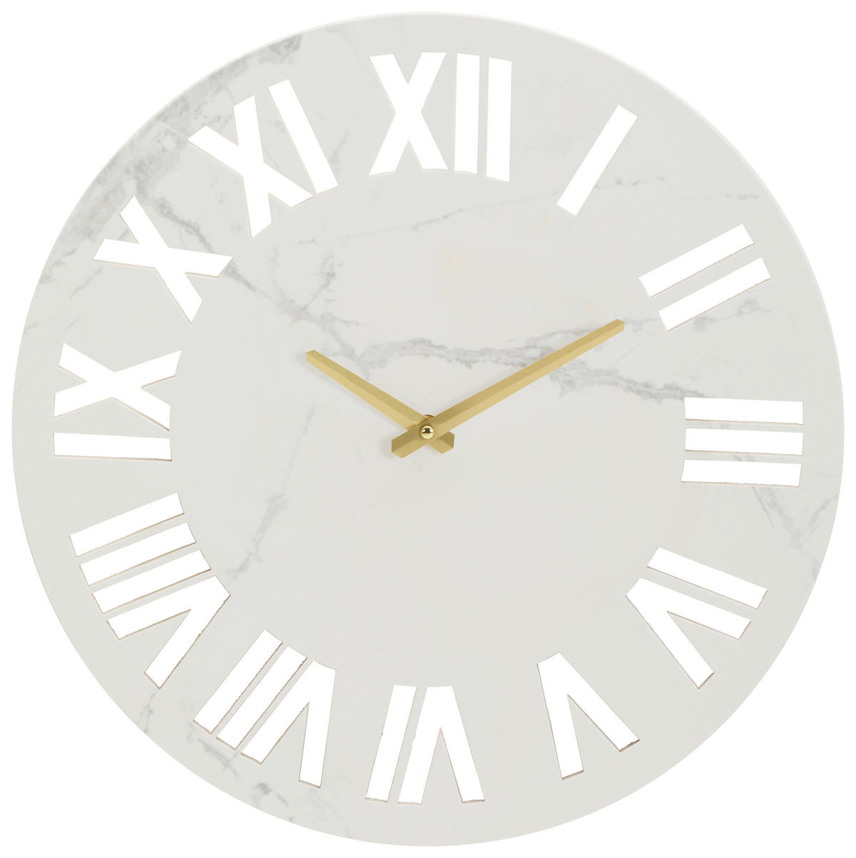 WANDUHR Weiß 40/40/3,1 cm  - Weiß, LIFESTYLE, Holzwerkstoff/Stein (40/40/3,1cm) - Xora