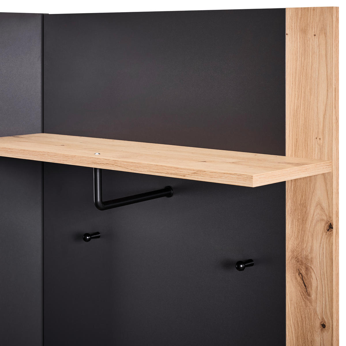 GARDEROBE 4-teilig  in 150/190/32 cm  - Anthrazit/Eiche Artisan, Design, Glas/Holzwerkstoff (150/190/32cm) - MID.YOU