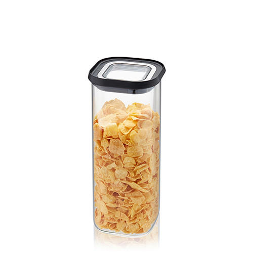 VORRATSDOSE PANTRY 1,9 L  - Edelstahlfarben/Transparent, Basics, Glas/Kunststoff (11/11/26cm) - Gefu