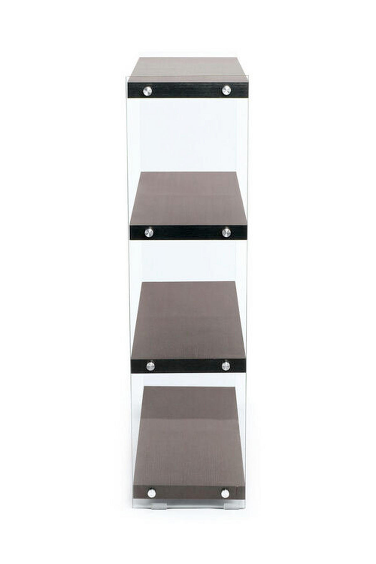 REGAL  83/113/29,5 cm Dunkelbraun  - Dunkelbraun, Modern, Glas/Holzwerkstoff (83/113/29,5cm) - Kayoom