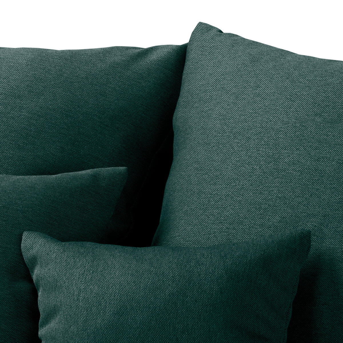 ECKSOFA Naomi in Mikrofaser Petrol Rückenkissen  284/243 cm  - Petrol/Schwarz, Design, Kunststoff/Textil (284/243cm) - P & B