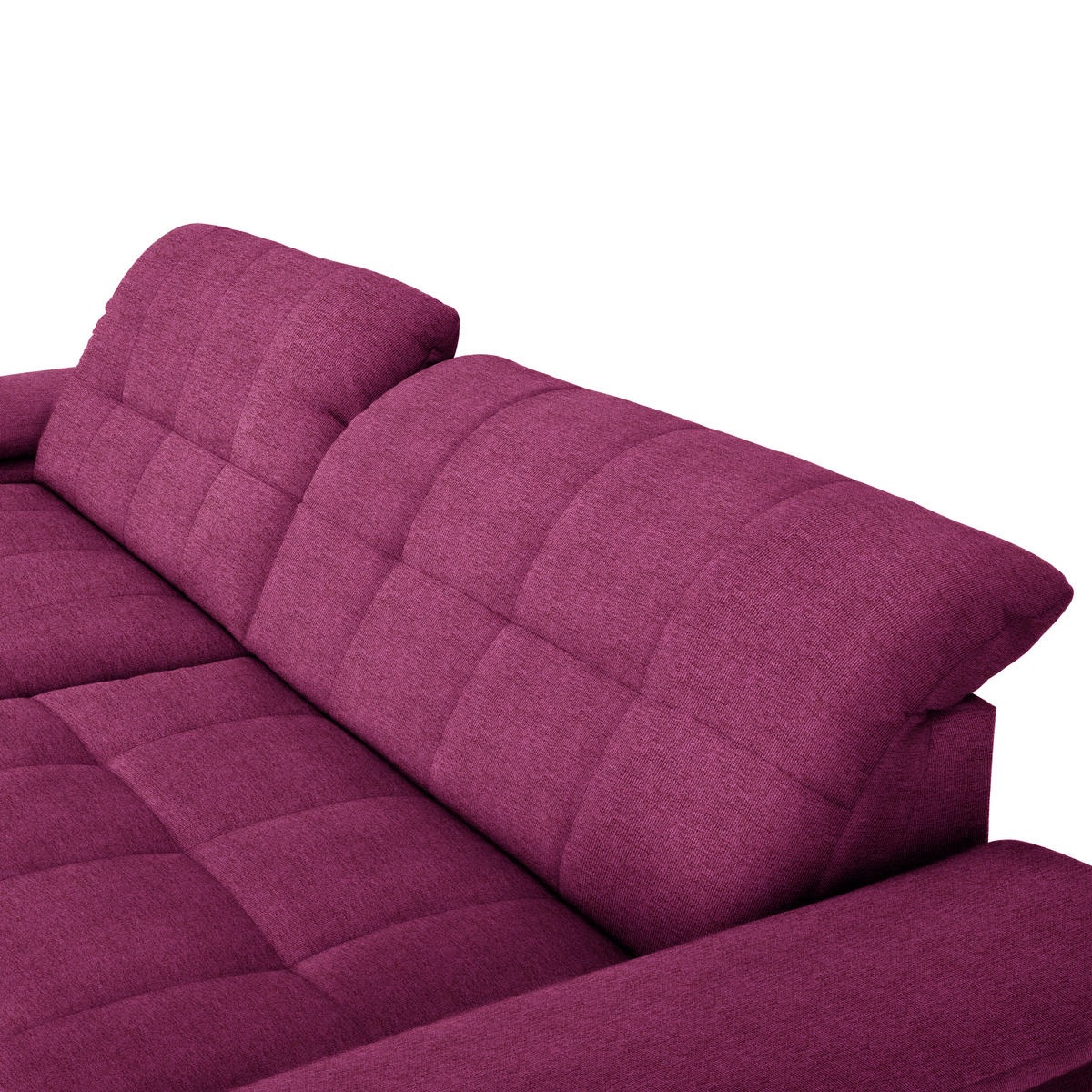 ECKSOFA in Webstoff Lila  180/265 cm  - Lila/Schwarz, Design, Textil/Metall (180/265cm) - Carryhome