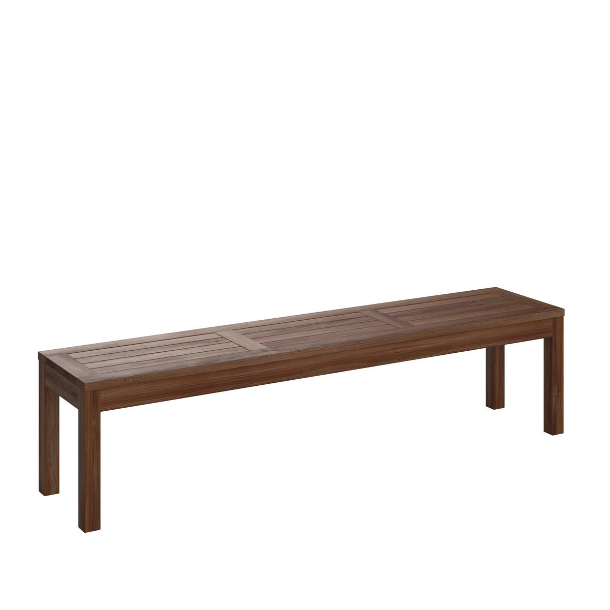 GARTENBANK 160/35/39 cm  in Grau, Teakfarben  - Grau/Teakfarben, MODERN, Holz/Textil (160/35/39cm) - Ambia Garden