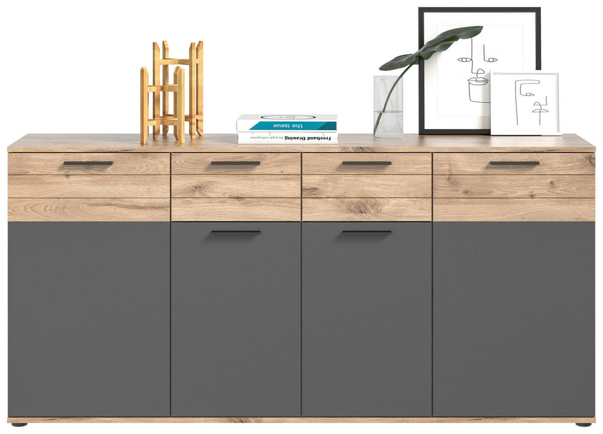 KOMODA, 180/87/40 cm - kompozitné drevo/plast (180/87/40cm) - MID.YOU