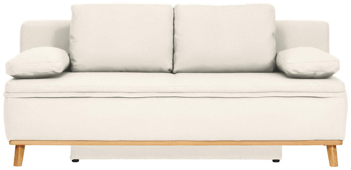 SCHLAFSOFA in Webstoff Creme  - Creme/Naturfarben, KONVENTIONELL, Holz/Textil (203/95/96cm) - Venda