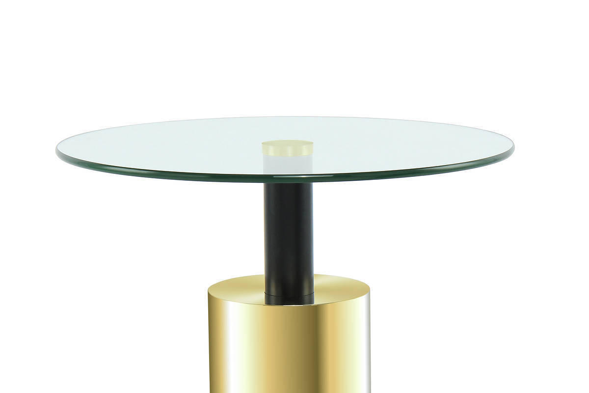 BEISTELLTISCH Klar, Goldfarben  - Klar/Goldfarben, Basics, Glas/Metall (46/50/46cm) - Kayoom