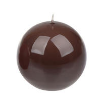 KERZE - Braun, Basics, Paraffin (8,0/8,0cm) - Ambia Home