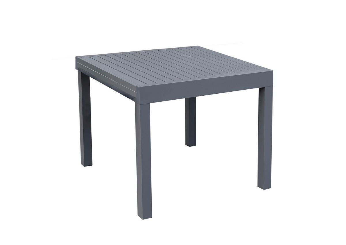 GARTENTISCH 90-180/90/75 cm  - Dunkelgrau, Basics, Metall (90-180/90/75cm) - Gardenson
