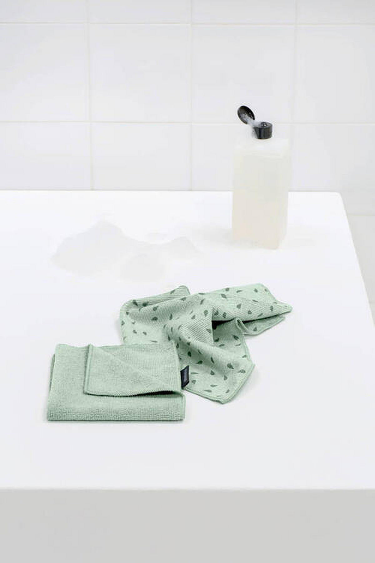 UTIERKA Z MIKROVLÁKNA - zelená, Design, plast (30/0,5/30cm) - Brabantia