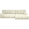 ECKSOFA in Webstoff Weiss  - Weiss/Schwarz, Modern, Kunststoff/Textil (297/180cm) - Welnova