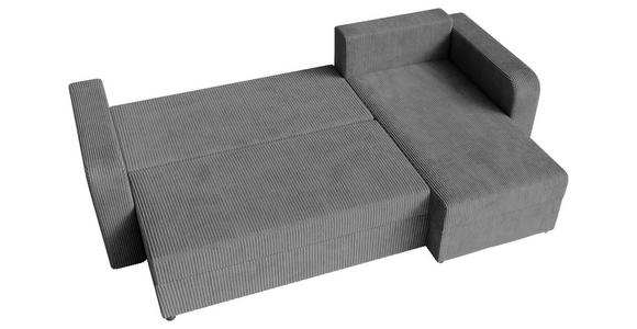 ECKSOFA  in Cord Dunkelgrau  - Dunkelgrau/Schwarz, KONVENTIONELL, Kunststoff/Textil (238/144cm) - Carryhome
