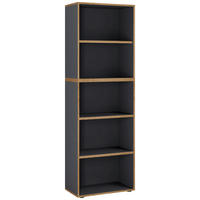 AKTENREGAL 60/183/33 cm  - Honigeiche/Anthrazit, Design, Holzwerkstoff/Kunststoff (60/183/33cm) - P & B