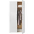 DREHTÜRENSCHRANK in Weiß - Chromfarben/Weiß, KONVENTIONELL, Holzwerkstoff/Metall (100/208/57cm) - WELNOVA