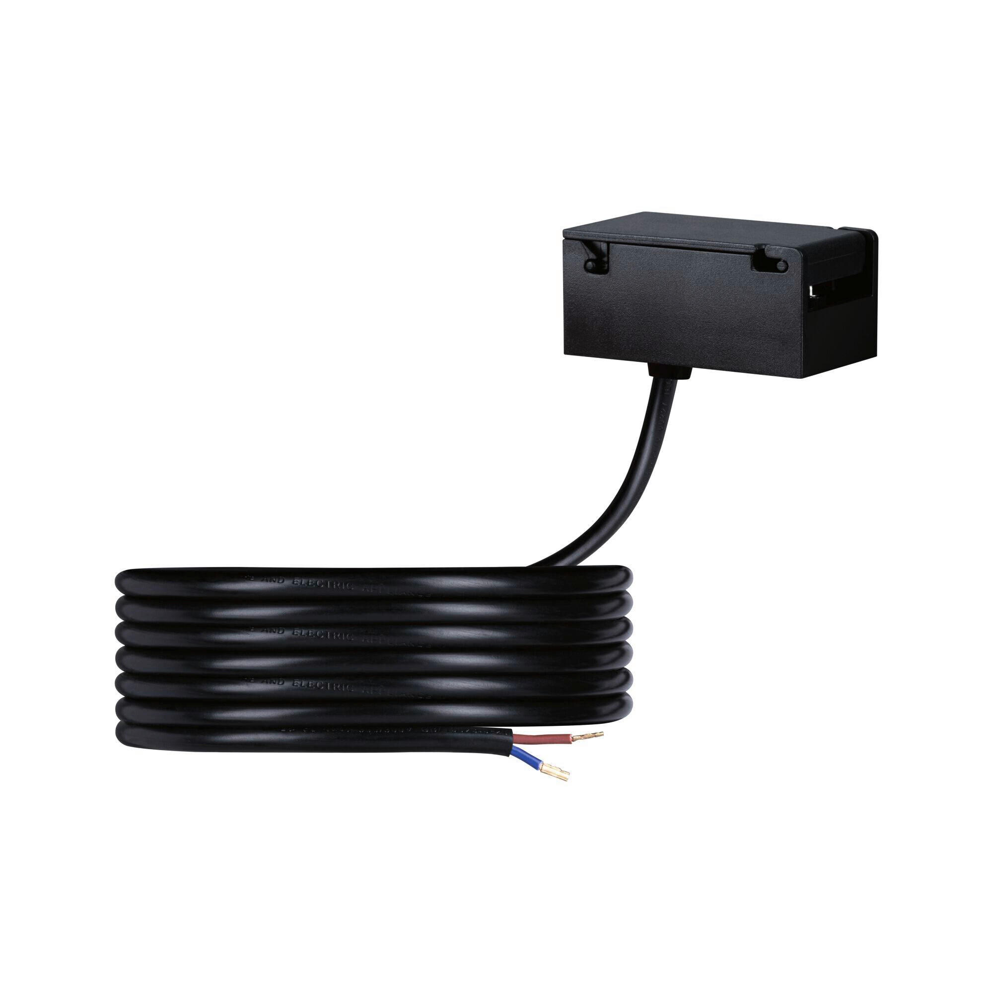 SEILSYSTEM ULine 4,7/2,1/2,6 cm   - Schwarz, Basics, Kunststoff (4,7/2,1/2,6cm) - Paulmann