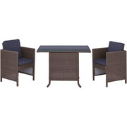 SADA NA BALKON - antracitová/hnědá, Design, kov/textil (112/75/62cm) - AMBIA GARDEN