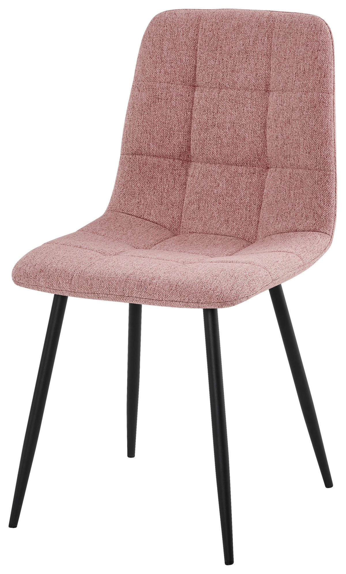 STUHL  Typenauswahl Webstoff  - Schwarz/Rosa, Design, Textil/Metall (45/86/56cm) - Stylife