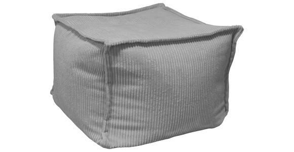 POUF Cord Grau 70/70/40 cm  - Grau, Design, Textil (70/70/40cm) - Carryhome