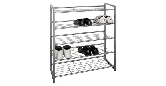 SCHUHREGAL 80/106/30 cm  - Alufarben, Design, Metall (80/106/30cm) - Carryhome