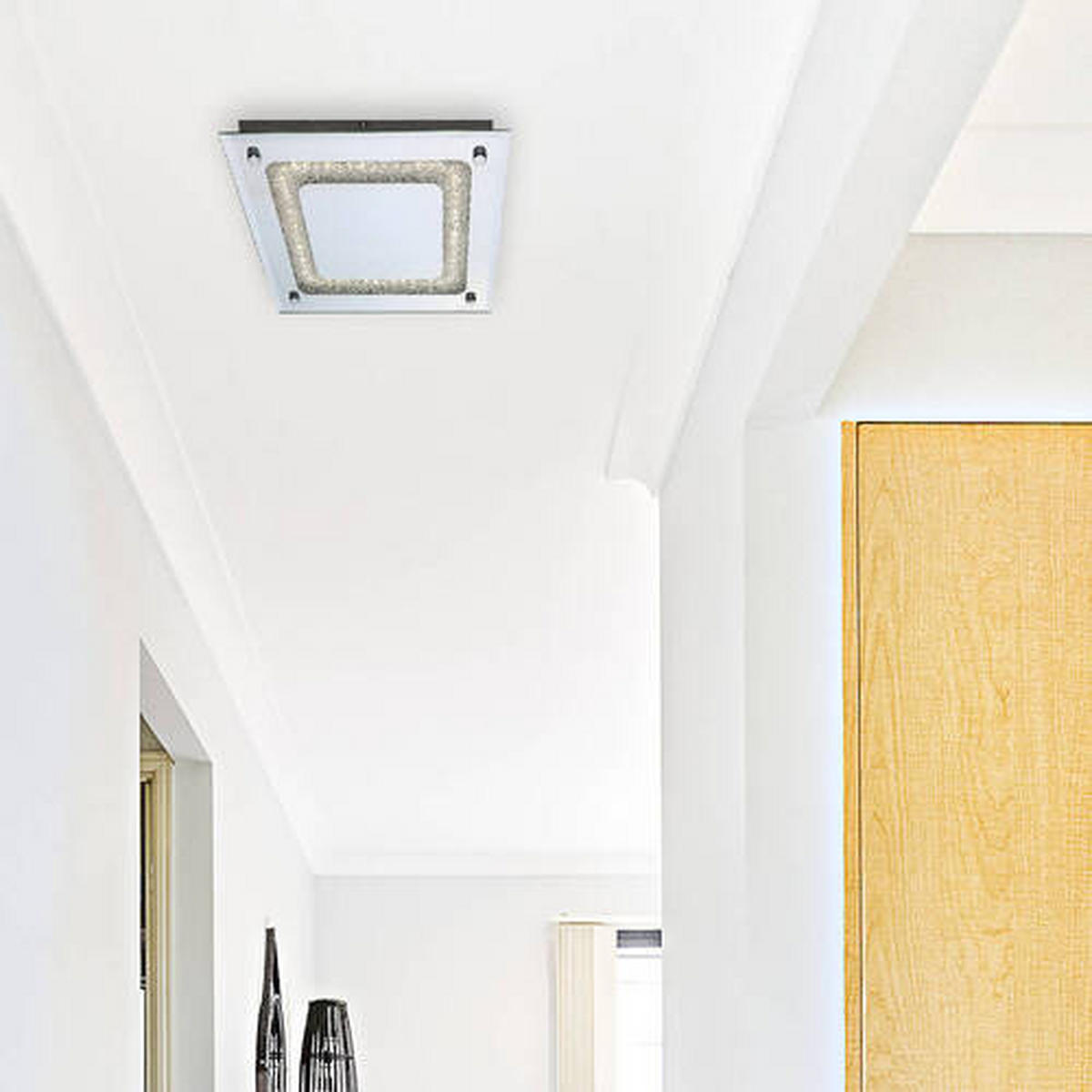 LED-DECKENLEUCHTE Thun 24 cm  - Opal/Weiß, Basics, Glas/Metall (24cm) - Näve