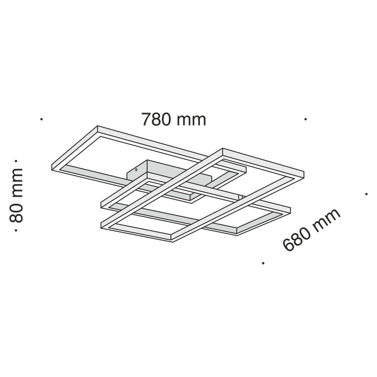 DECKENLEUCHTE     - Schwarz, Basics, Kunststoff/Metall (68/78/8cm) - MAYTONI